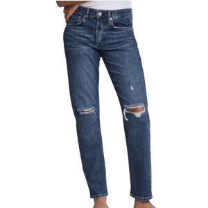 Rag & Bone Rosa Mid-Rise Boyfriend Denim Jeans Button Fly Sz 27